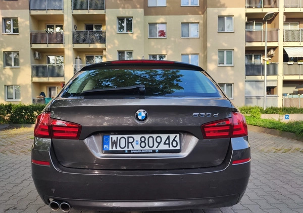 BMW Seria 5 cena 59900 przebieg: 216000, rok produkcji 2012 z Warszawa małe 497